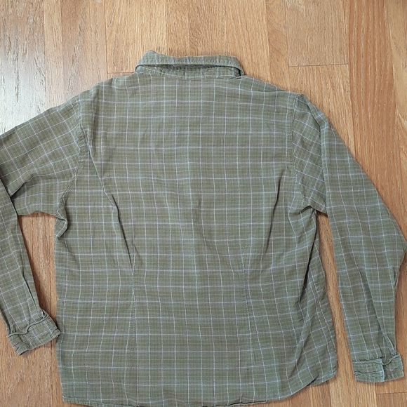 Woolrich Womens Petite Large LP Green/Pink Plaid Button Down Shirt - Picture 5 of 5
